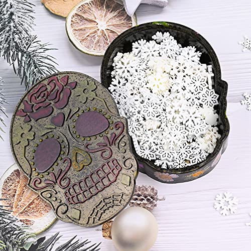 Skull Box Mold For Resin,Large Skull Jewelry Box Resin Mold Silicone,Halloween Skull Storage Box Epoxy Casting Mold With Lid For Diy Jewelry Container Candy Box #TOP6