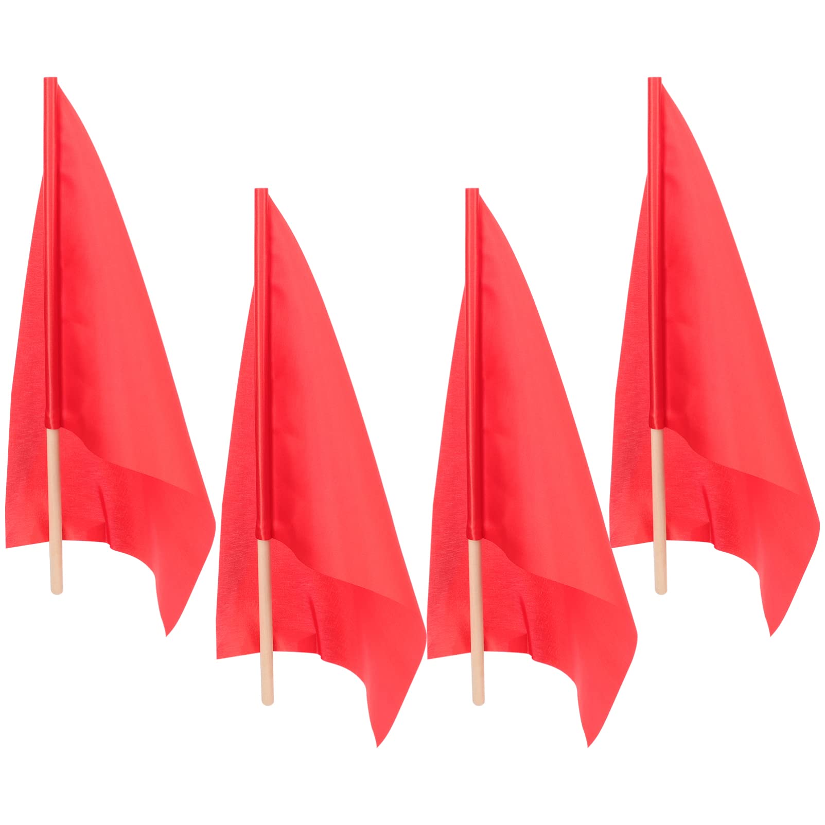 GALPADA 4pcs Penalty Flag Referee Linesman Flags Soccer Referee Flags Set for Training