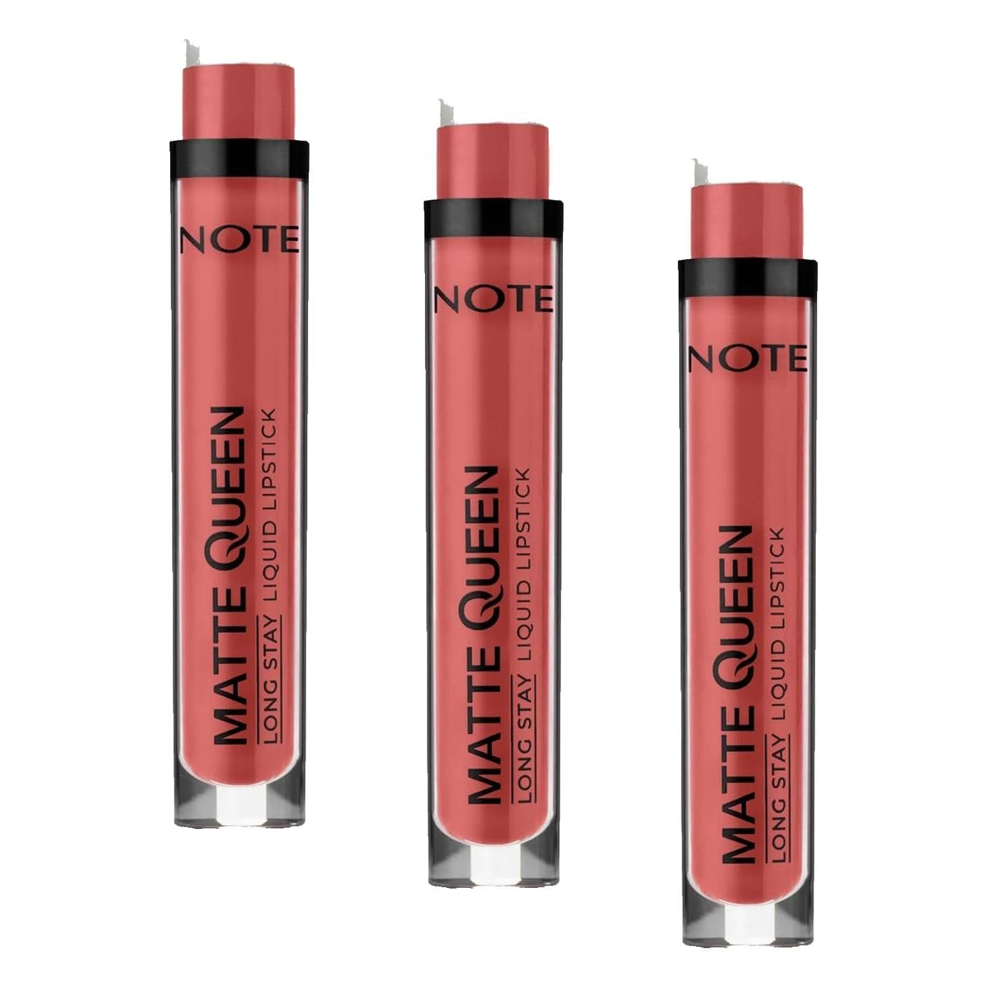 Note Cosmetics Matte Queen Lipstick 05 Summer Charm Kalıcı Likit Ruj, Pembe (3 paketi)