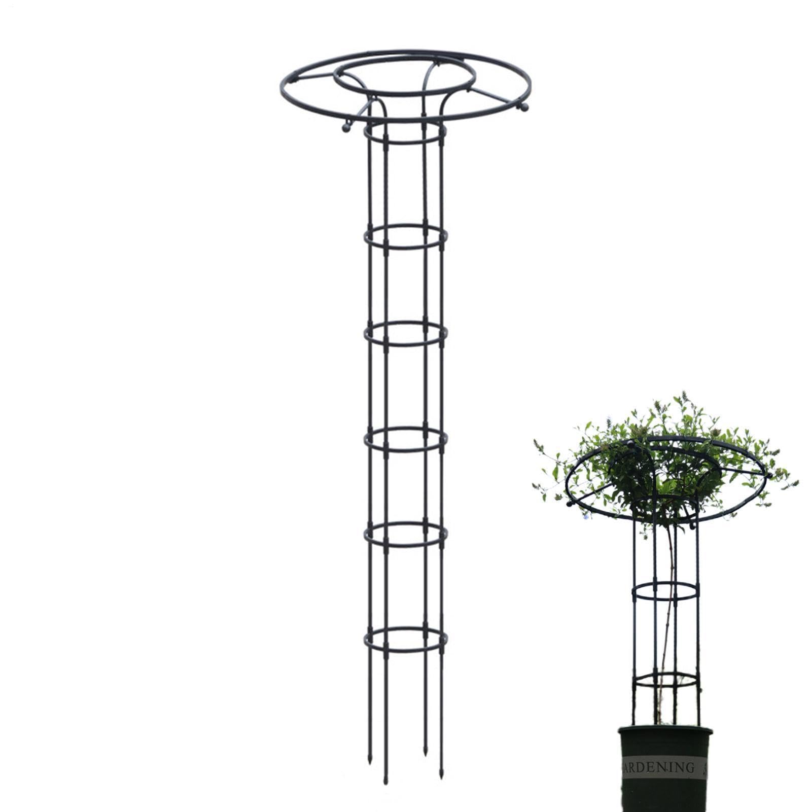 Rankhilfe Metall Rankgitter 70×210cm - Durable Spalier Rankgitter - Blauregen Schirm Rankhilfe Rosen - Beschichtetes Rosen Rankhilfes - Pilzkopf Pflanzenstütze Für Tomaten Gurken Blumen