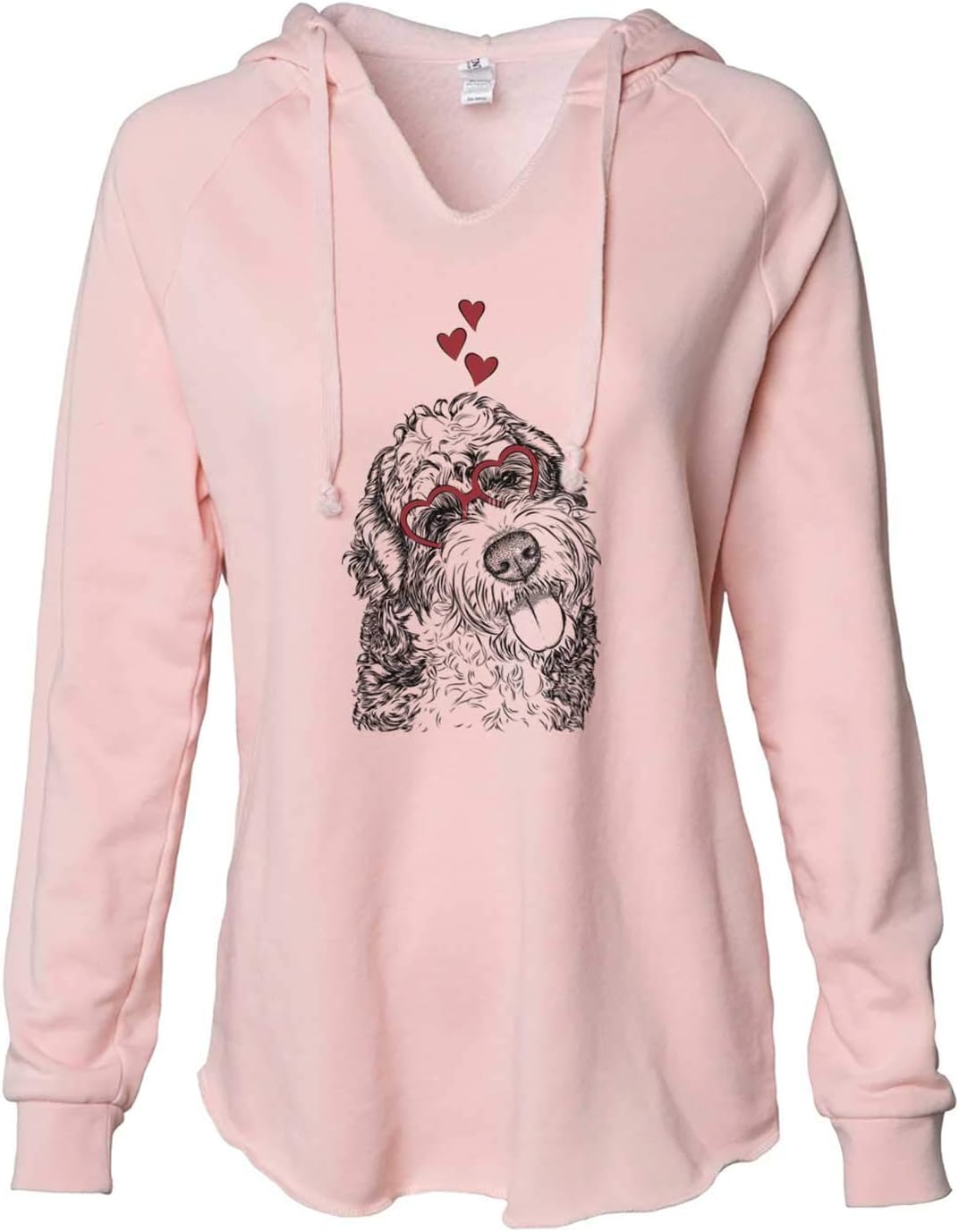 Inkopious Valentine Kaci The Bernedoodle - Women's Cali Wave Hooded Sweatshirt