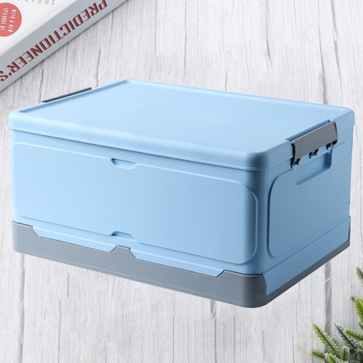 Faltbare Aufbewahrungsbox aus Pp mit Deckel Feuchtigkeitsresistent für Badezimmer und Küche Praktische Organizerbox für Bücher und Kleinigkeiten