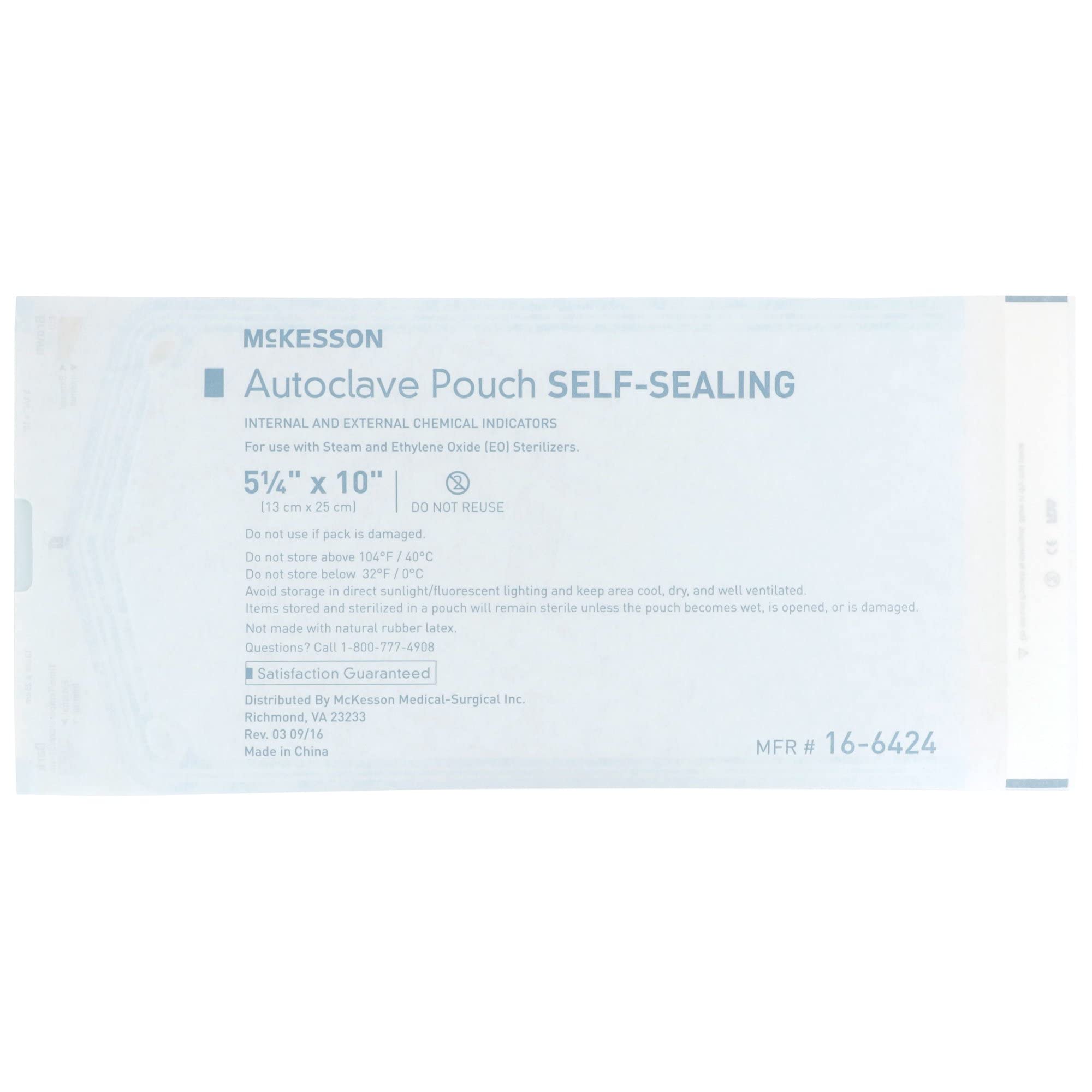McKesson Sterilization Pouches - Self-Seal Medical Bags For Tools (8"x16", 200pk, 5 Packs Total)