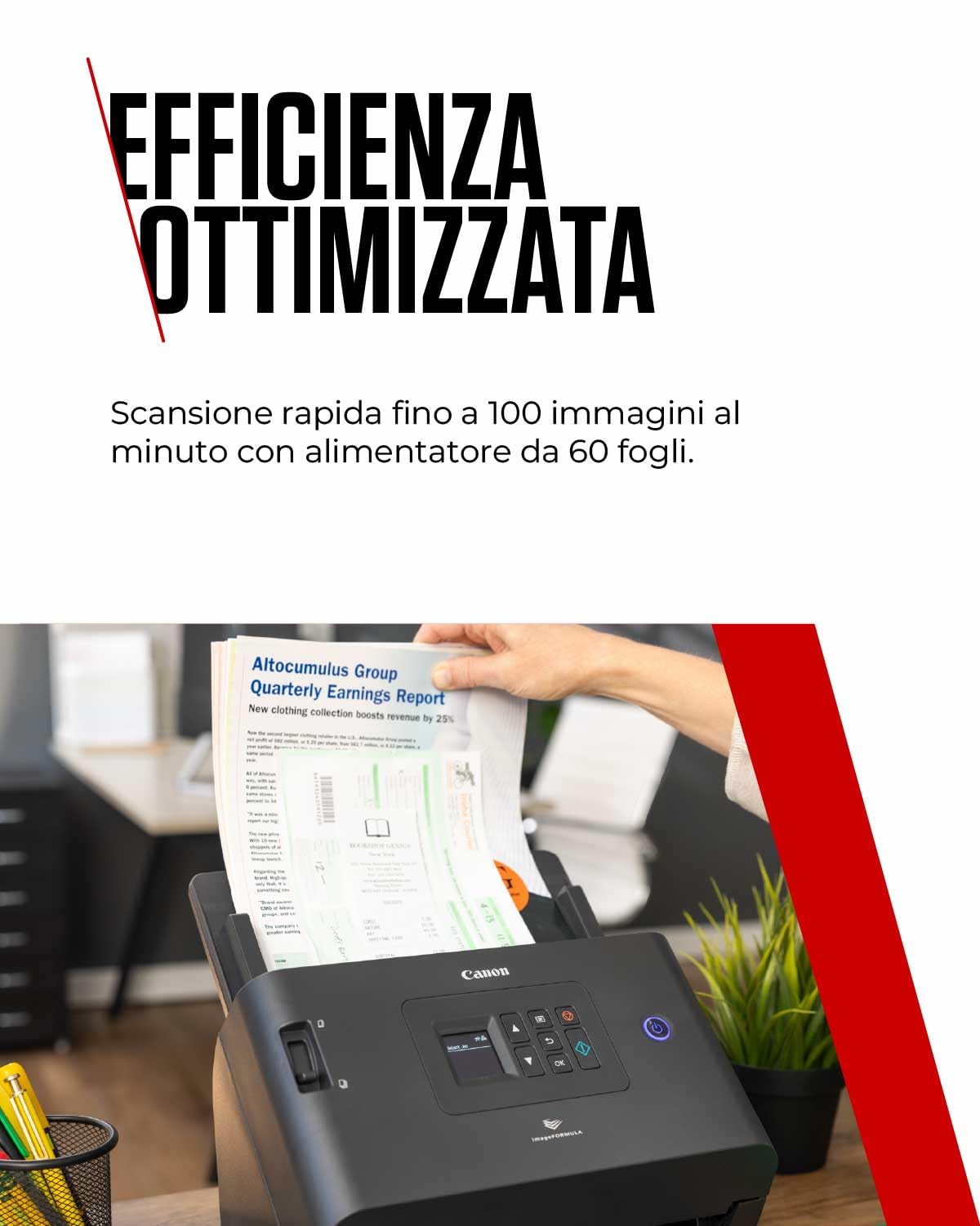 Canon imageFORMULA DR-S250N Scanner Documenti LAN Gigabit USB 3.2 Alimentatore 60 Fogli 50 Pagine/min CaptureOnTouch