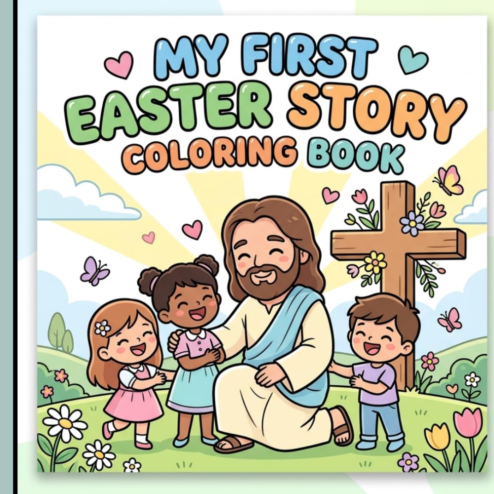My First Easter Coloring Book: A Christian Bible Story Coloring Book for Toddlers and Kids: Discover the Story of Jesus’ Love and Resurrection with Simple Illustrations