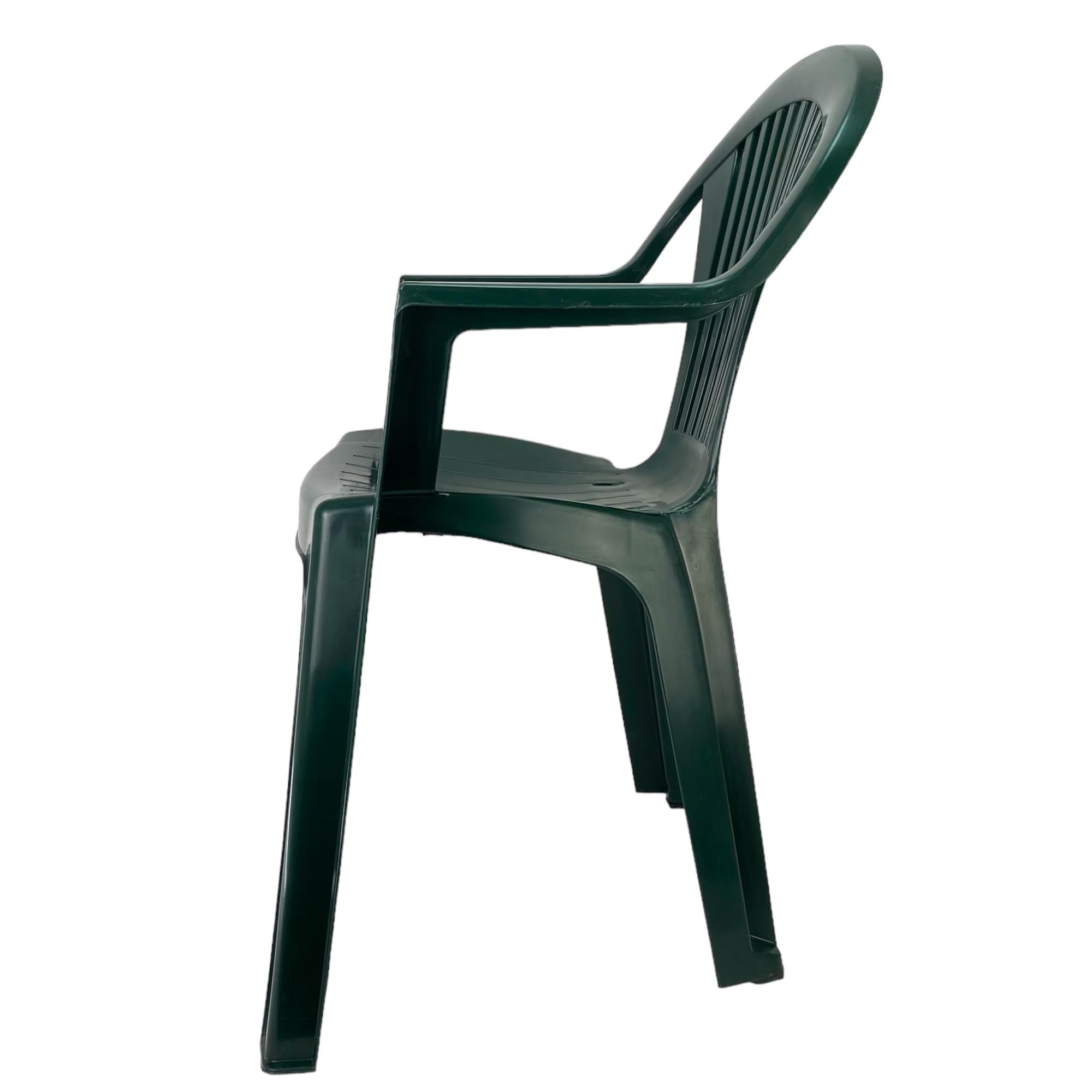 Set de Sillas plasticas para Terraza, Jardín, Patio, Playa, Camping, apilables (2X Verde)