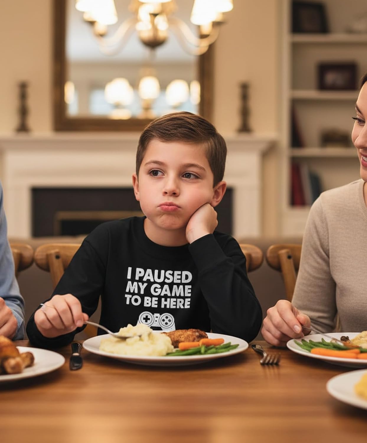 Tstars I Paused My Game to Be Here Sweater - Funny Gamer Long Sleeve Shirt for Boys and Girls - Youth Gaming Gift - Image 3