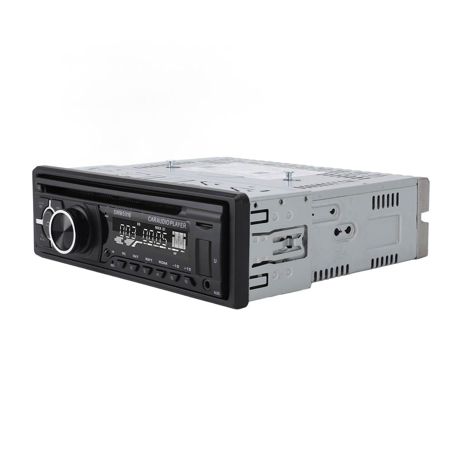 Autoradio, Lecteur CD DVD de Voiture avec Télécommande, Prise en des Appels Mains Libres, BT, Port USB 2.0, Récepteur Radio FM pour Camion, Voiture, Camping-Car