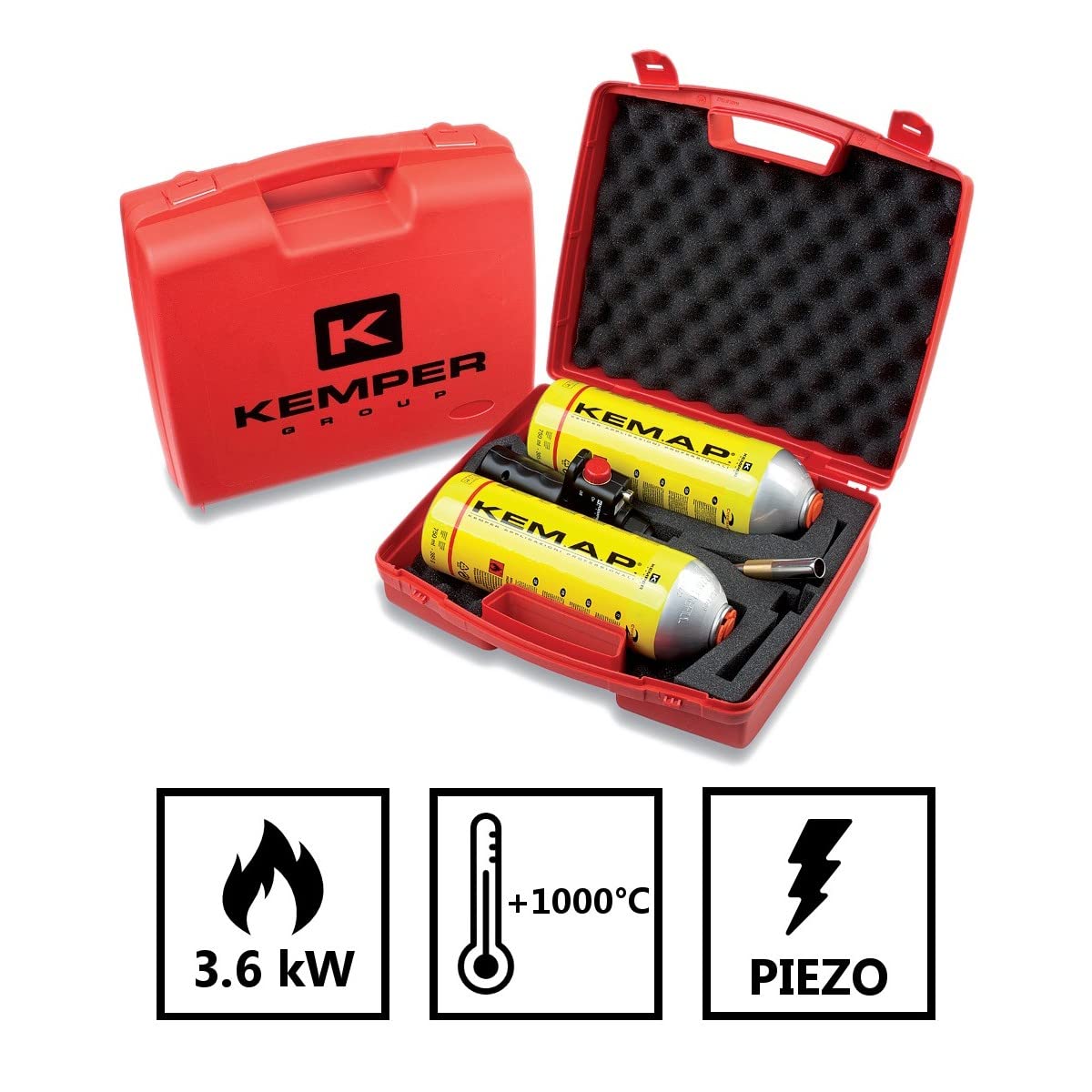 Valigetta Cannello lampada saldatura professionale + 2 bombole gas kemap