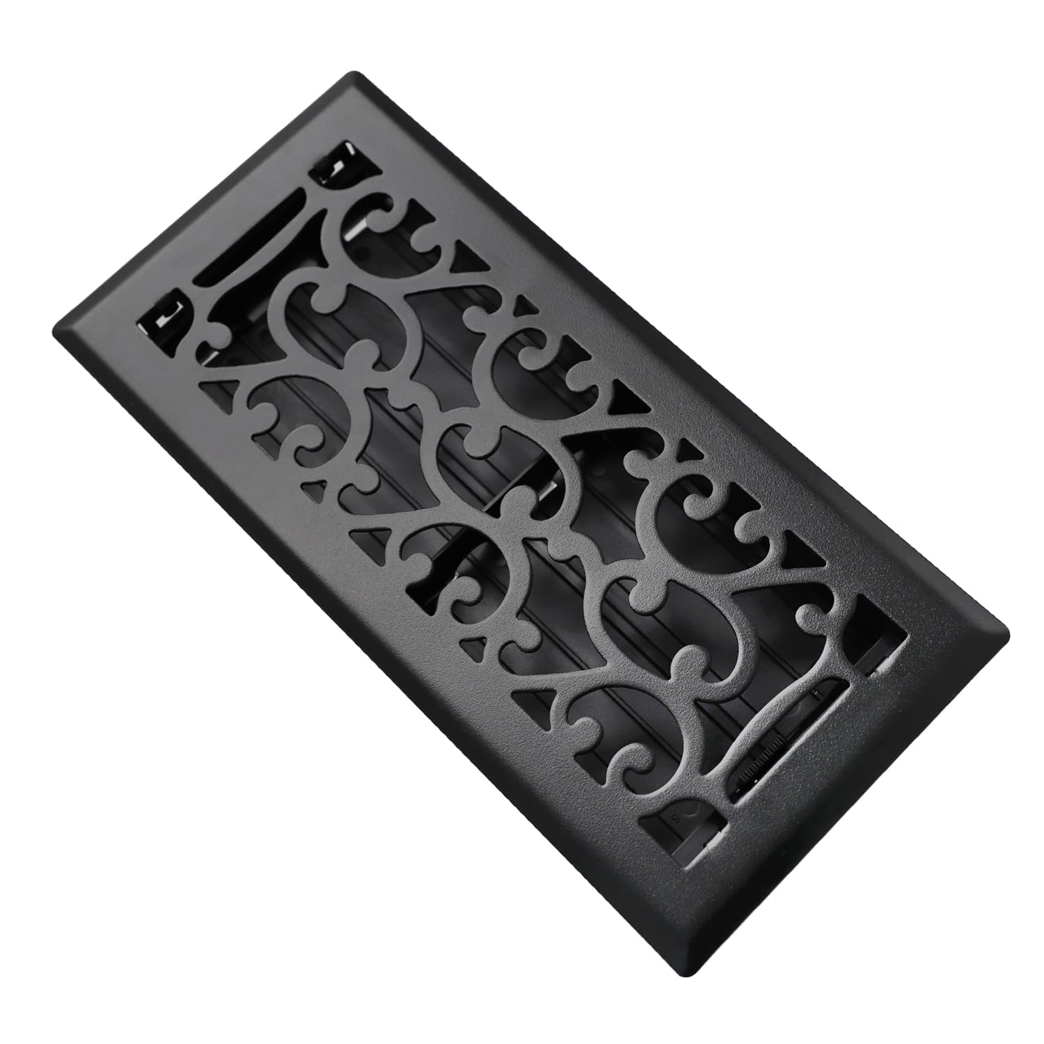 SANYASA 4x10 Inches 2 Pack Floor Register Ease Adjust Air Flow Direction Floor Vents Heavy Duty Walkable Steel Decorative Floor Vent For Room - Boston