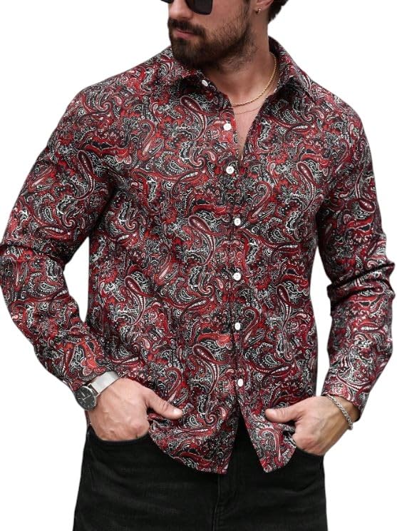 hmkm Printed Men's Shirt | Mens Casual Shirt | Men Stylish Shirt | Men's Regular Fit | Men Formal Shirt | Men's Slim Fit-picture-17