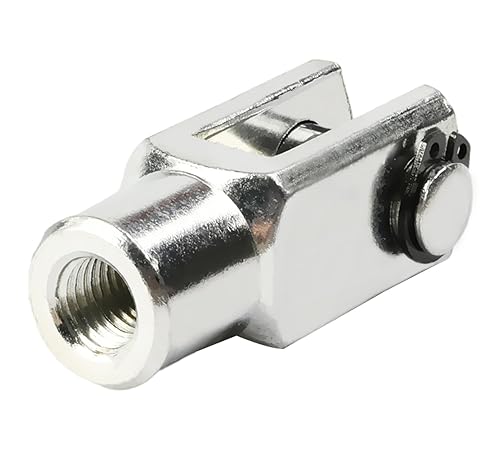 Miniatura 4 de Aicosineg 2 piezas de horquilla cilíndrica y junta M10 hembra de rosca Y conector de 2.05 pulgadas de longitud, cilindro de aire, extremo de