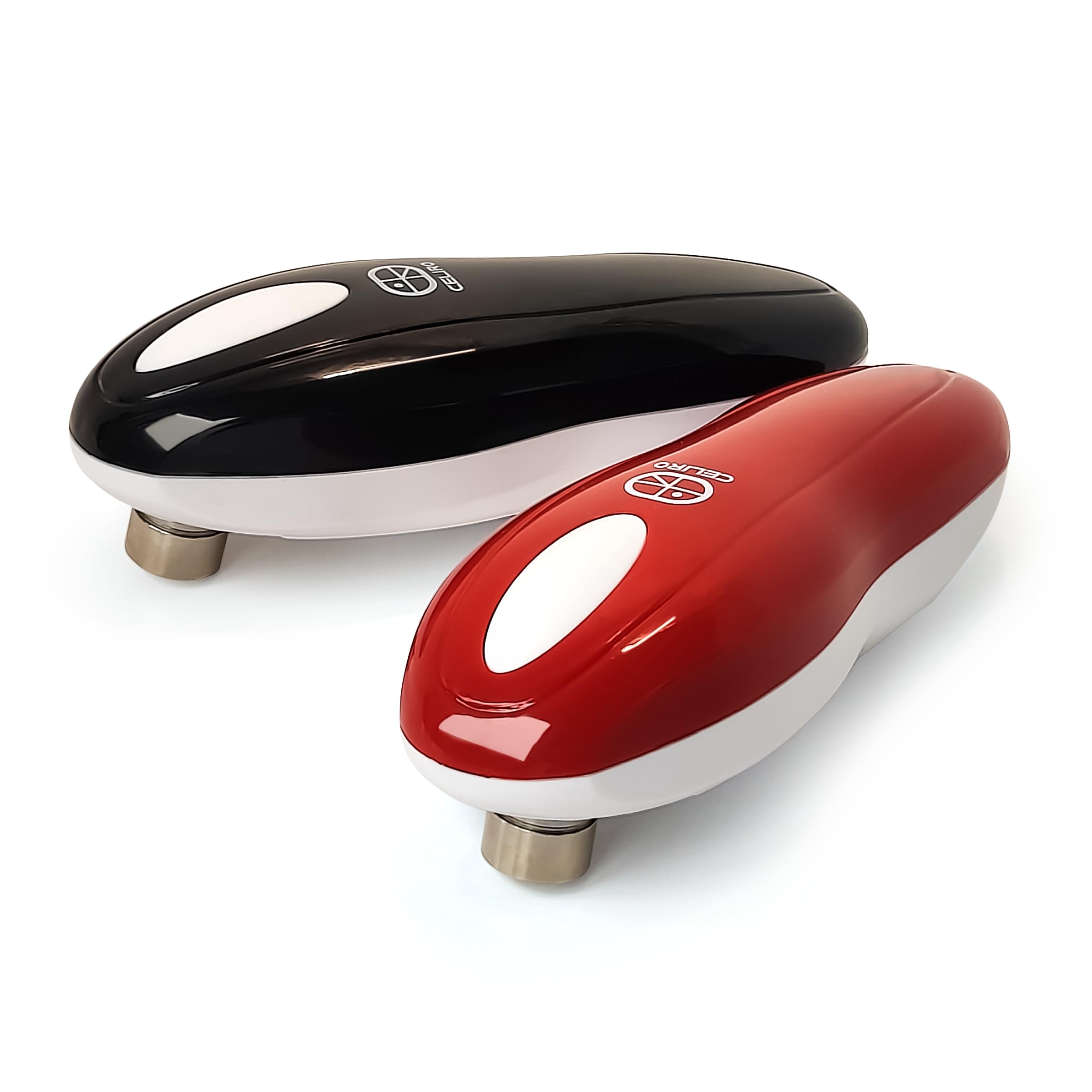 Apriscatole elettrico CELIRO A1 – Apriscatole con bordo liscio, avvio e arresto Easy-Touch, design ergonomico, compatto e senza fili - Nero
