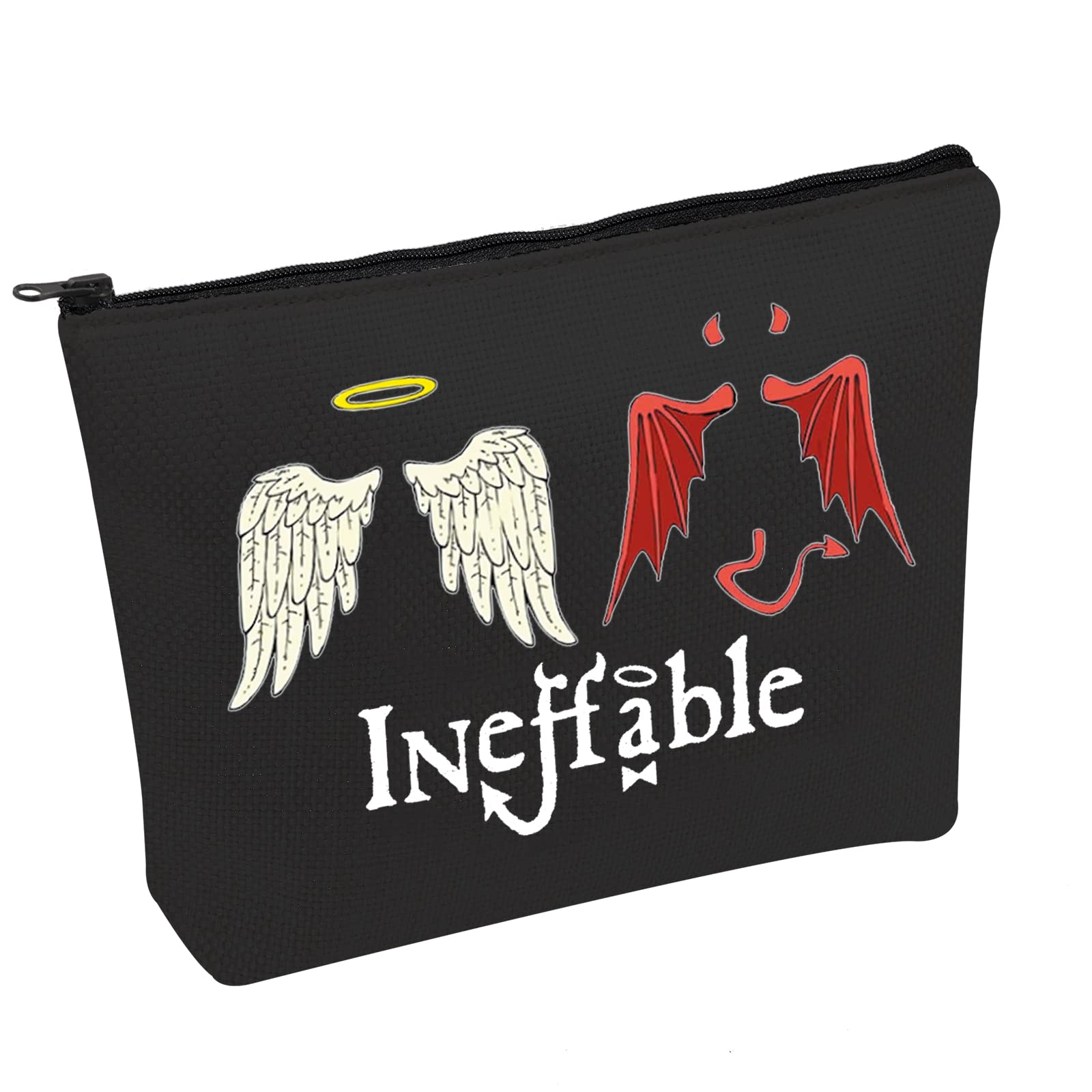 PWHAOO Funny TV Show Cosmetic Bag Ineffable Cosmetic Bag Angel And Demon Cosmetic Bag TV Series Gift (INEFFABLE B)