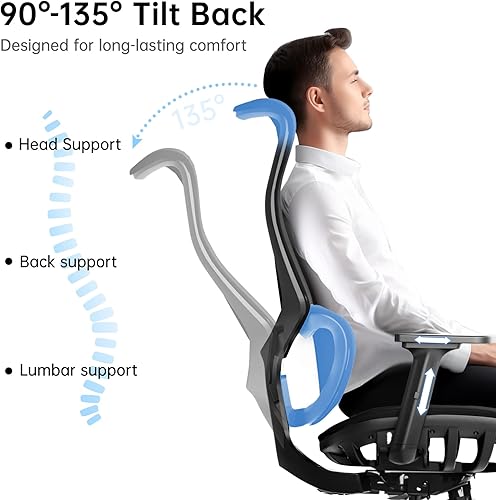 Miniatura 5 de JOYFLY - Silla de jugador para jugadores sillas de juego para adolescentes silla ergonómica de PC con soporte lumbar rojo