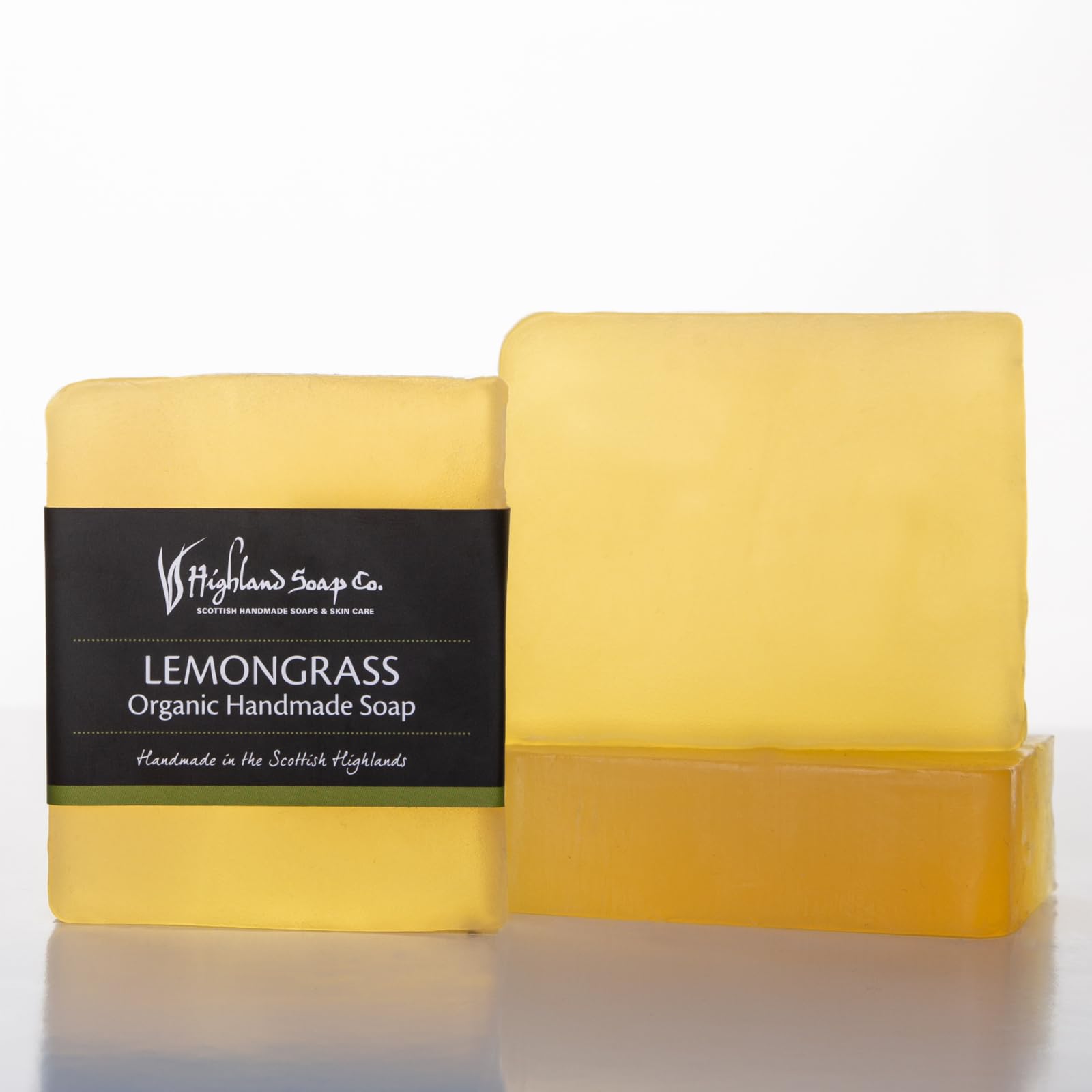 The Highland Soap Company Lemongrass Organic Soap 150g - Natural Handmade Luxury Soap Bar