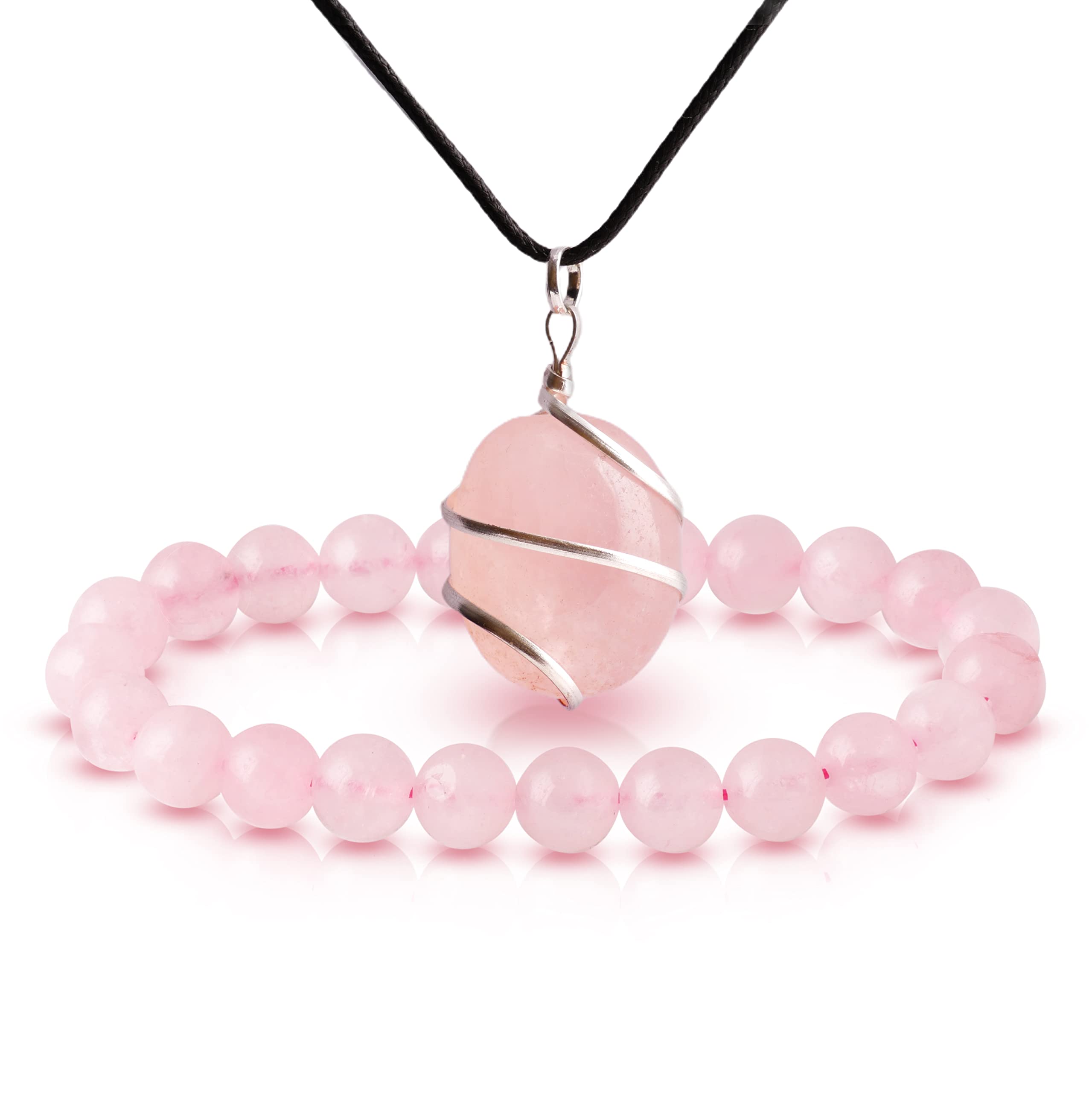 Reikved Zodiac Taurus Birthstone - Rose Quartz Bracelet - Crystal Bracelet - Womens Bracelet - For Good Luck - Stretchable - GIft For Him/her - for Healing and Meditation - with Tumble Pendant (B0B858CZP7) Amazon Price History, Amazon Price Tracker