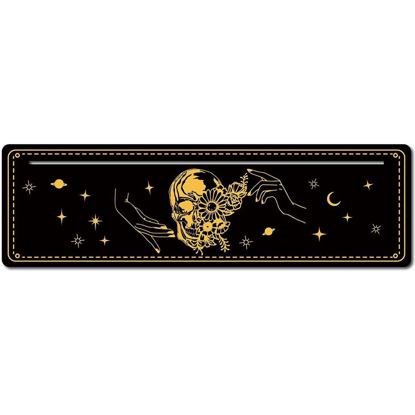 GORGECRAFT 2 Pezzi Porta Carte Tarocchi In Legno Porta Carte Tarocchi Nero 5 a Forma di Luna e 10 Rettangolari In Legno Altare Espositore Strumenti Cerimoniali, Luna e Del Sole