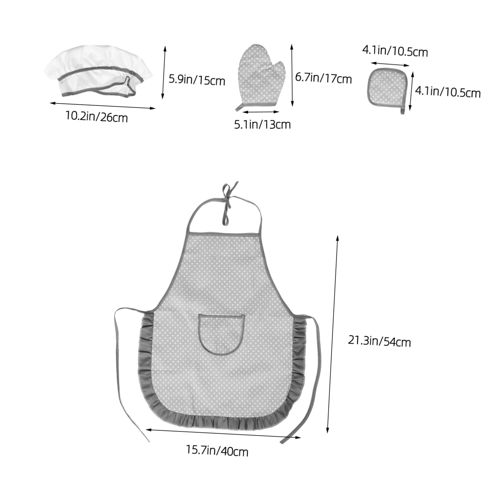 BESPORTBLE Boy Girl's Play Kitchen Apron Set Adjustable Boys and Girls Apron Bulk