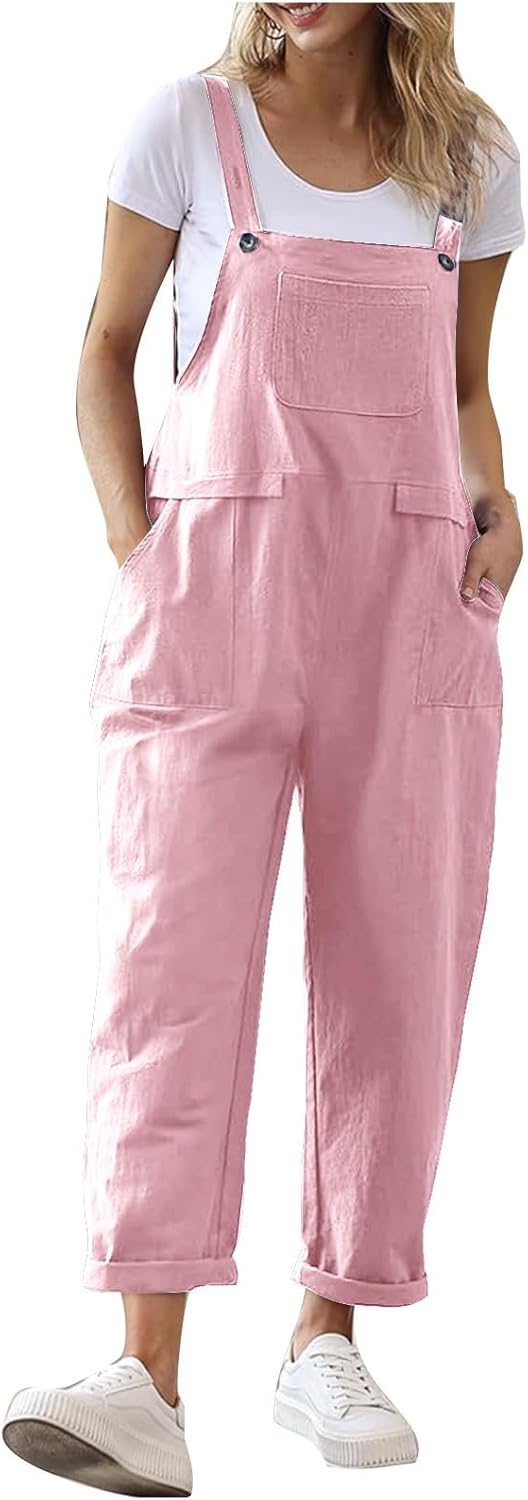 Peto Azul Peto Holgado De Verano Para Mujer Tirantes Ajustables