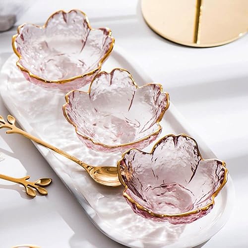 Miniatura 8 de Tazón pequeño de vidrio para salsa de cerezo japonés plato de condimento para preparación de platos de postre de cocina recipiente para dulces de