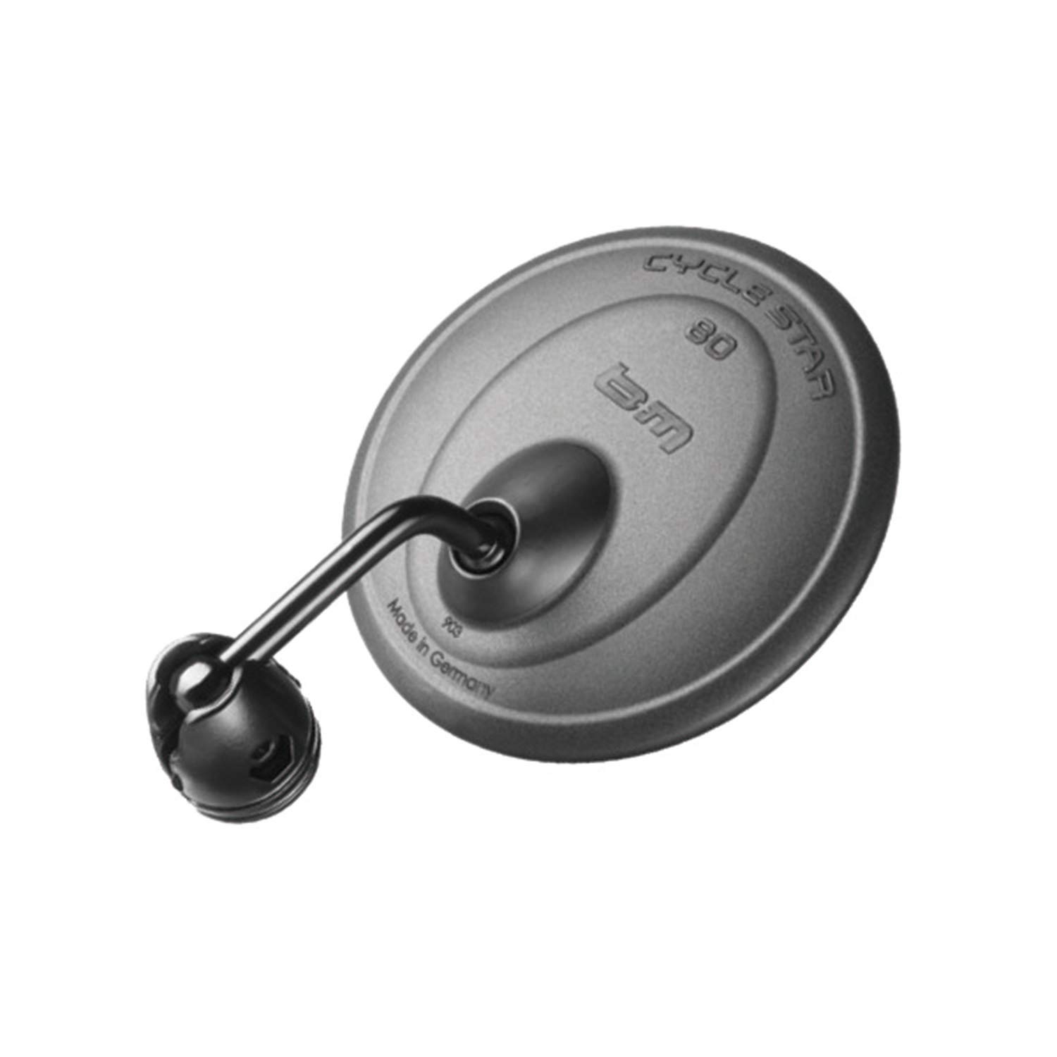 Busch & Müller Busch 903/3 & Müller Driver's Mirror Cycle Star 80 Short Geb Bar Bicycle Mirror, Black, 15 x 8 x 8 cm