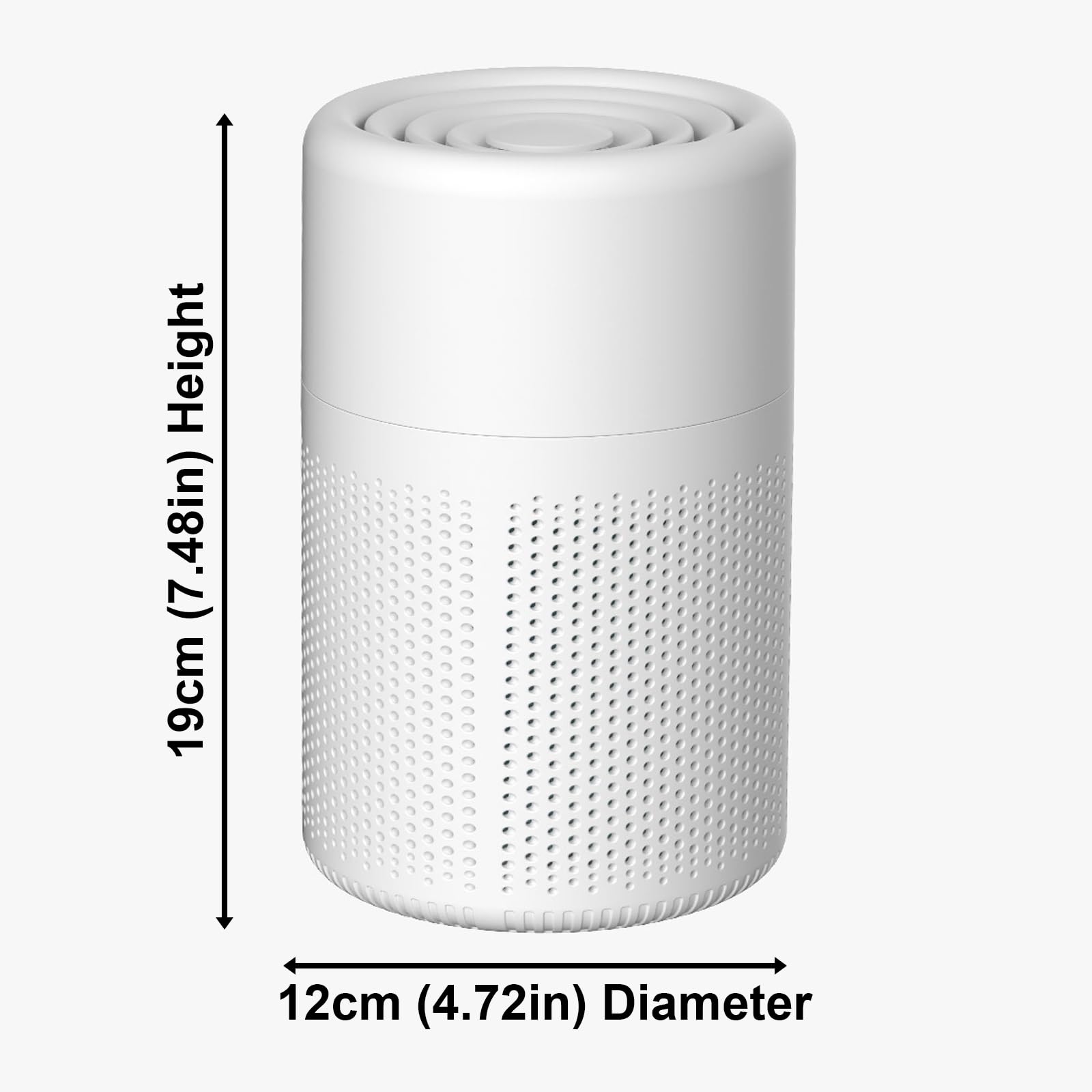 Purificatore d'Aria Mini Portatile, Piccolo depuratore d'Aria Ultra-Silenzioso 37 Db, igienizzante d'Aria da scrivania con Filtro per casa, Ufficio, Camera, Auto(Size:2 Pieces)