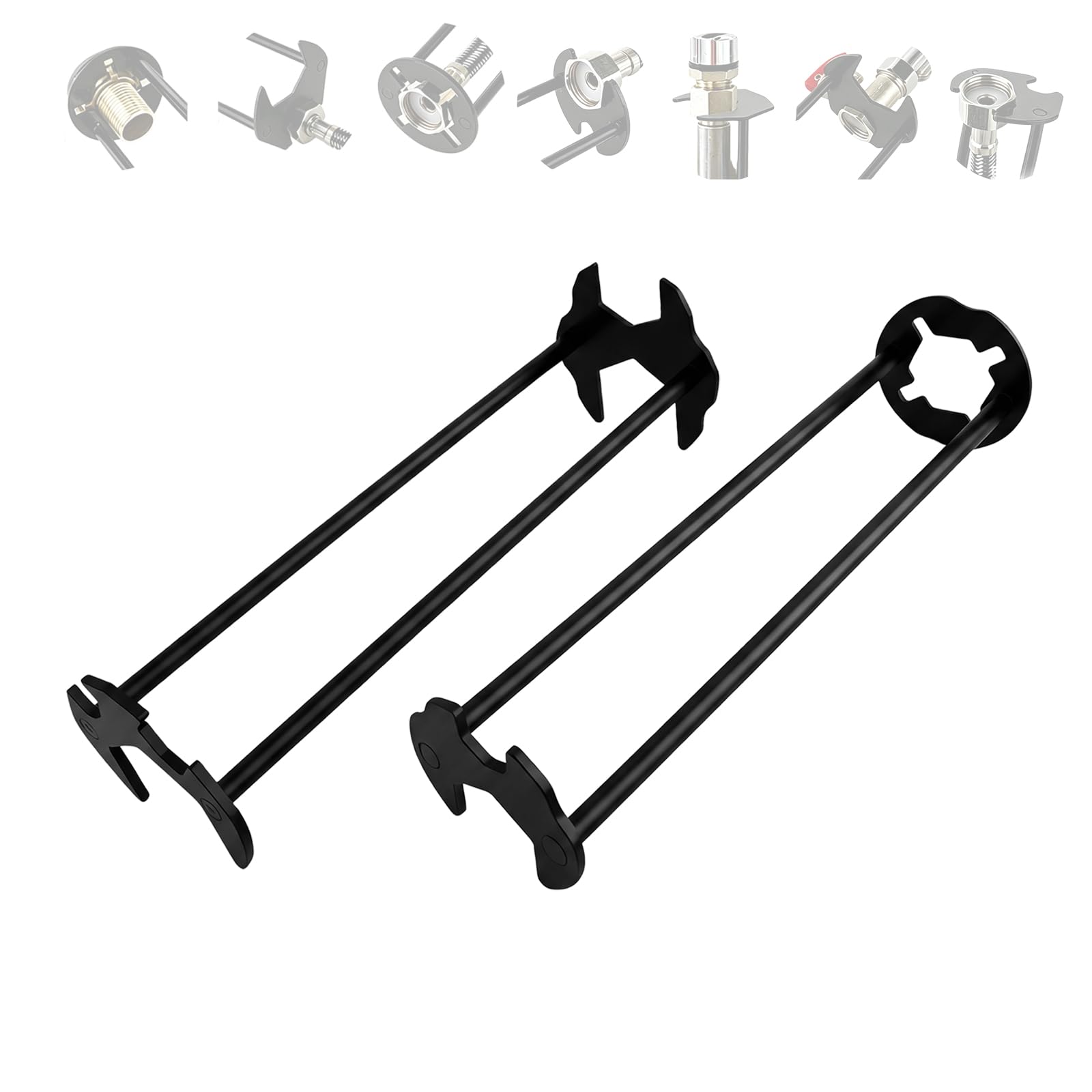 Photo 1 of VATIP 2PCS Multifunctional Sink Wrench, 7-in-1 Basin Faucet Wrench with 360 Rotating Head, Heavy Duty Under Sink Wrench for Tight Spaces, Universal Plumbing Tools for Kitchen Bathroom & Toilet