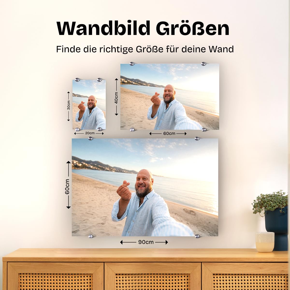 artboxONE Pixum Acrylglas 60 x 40 cm (quer) eigenes Foto als Acrylglas - Acrylglasbild mit Wunschmotiv - Personalisierbares Geschenk