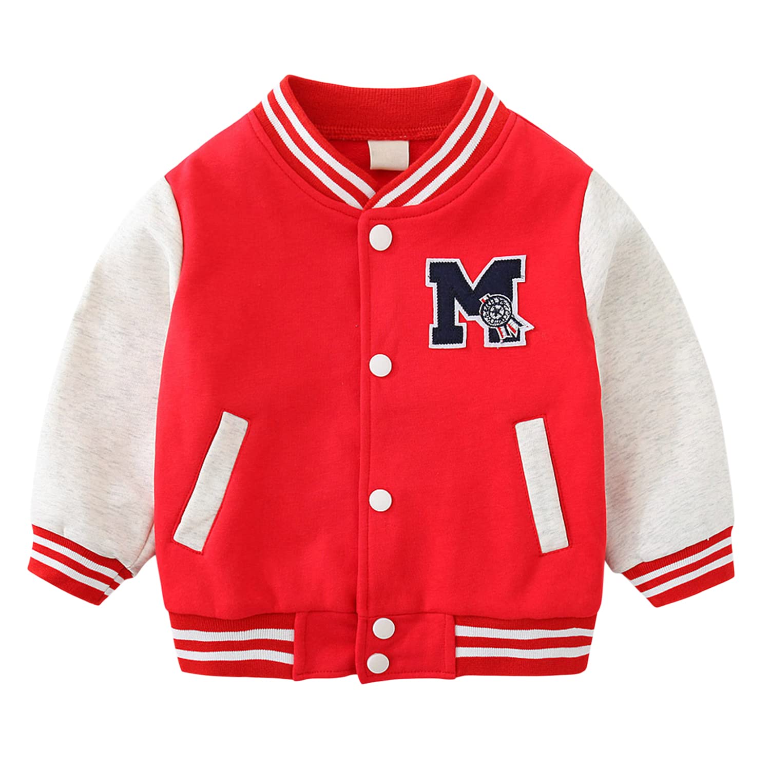 Veste pour bébé garçon - Veste de survêtement à manches longues - Printemps - Automne - Baseball - Veste demi-saison