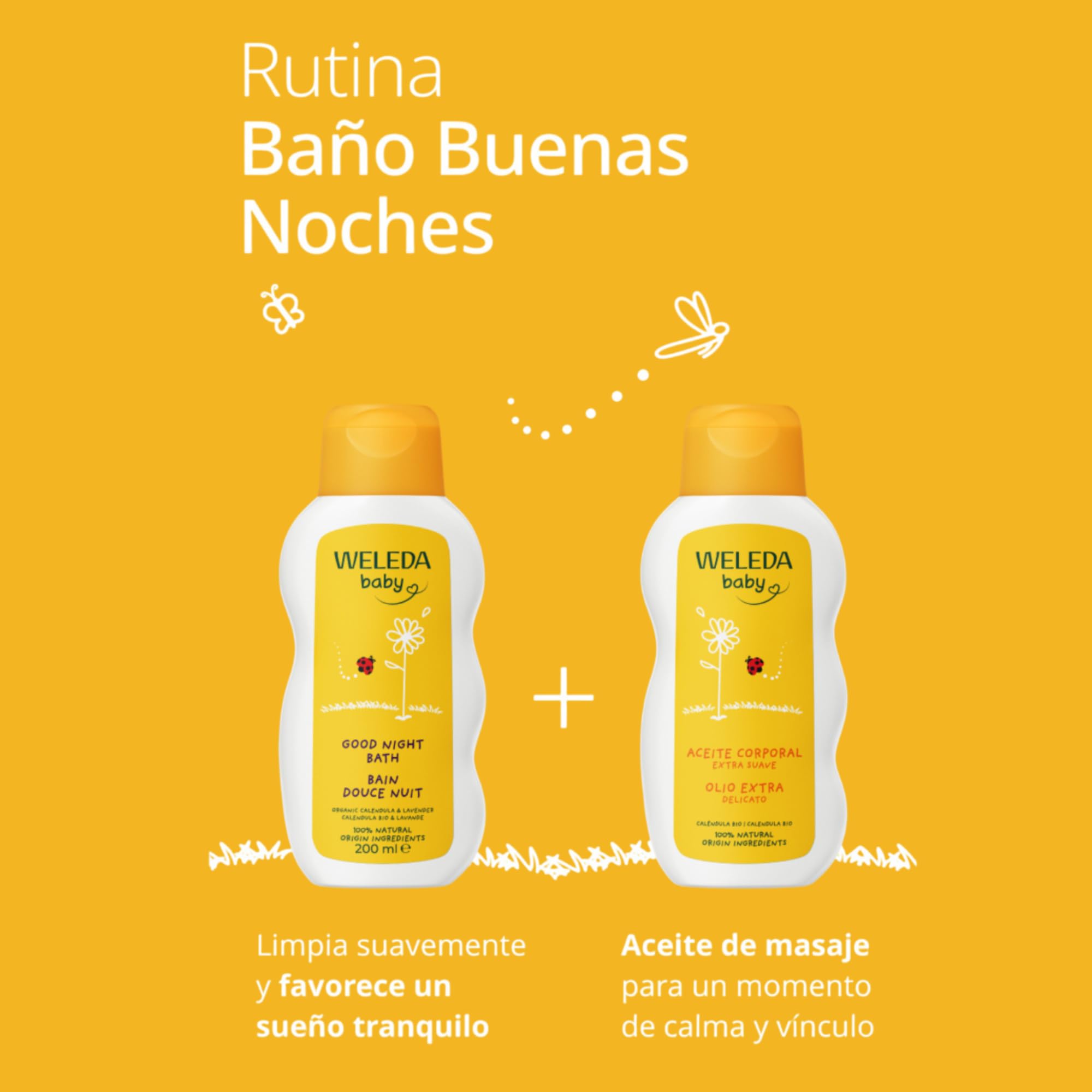 WELEDA - Huile de Massage Douceur - Eveil et soin - Pour le soin et le massage des bébés et des jeunes enfants - Natrue* - Bio - Vegan* - 200 ml