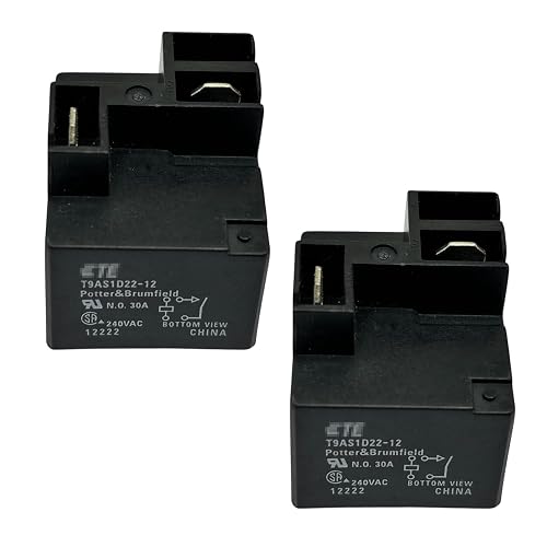 Relay T9AS1D22-12 (Set of 2) 30A High Breaking Capacity PCB Mount Relay for HVAC, Power Supplies, and Domestic Appliances