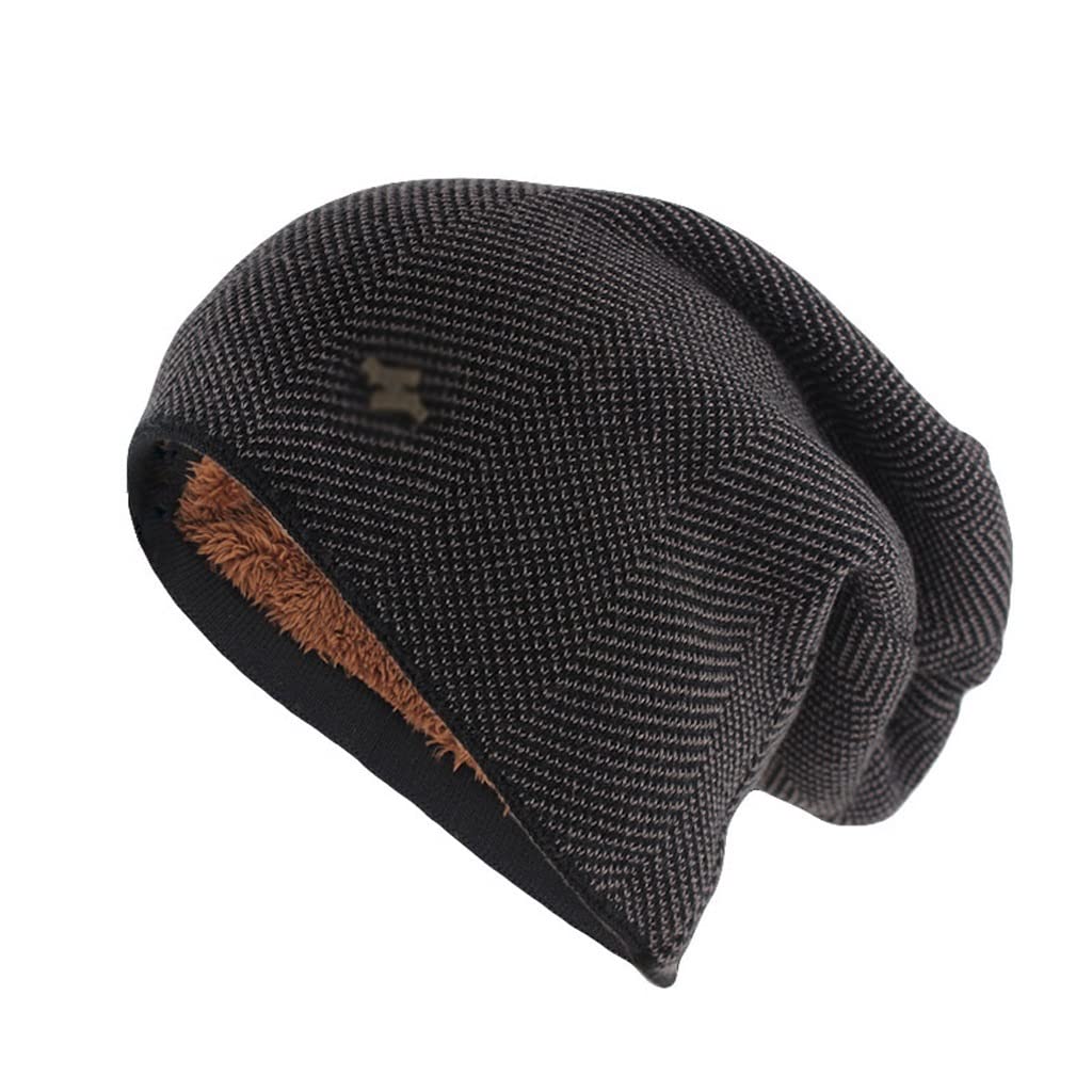 Moda Uomo Adulto Uomo Inverno Cappello Caldo for Unisex Maglia Casual Berretti Casual Skullies Cotone Cappelli di Lana Marca Solido all'aperto(3-Pack)