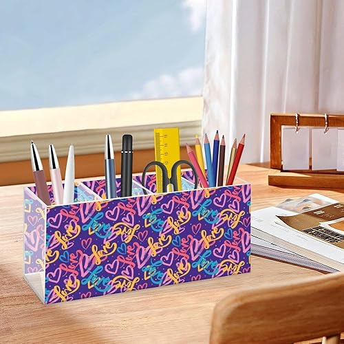 Miniatura 4 de Retro Romantic Hearts Acrylic Storage Holders With 4 Compartments Vanity Organizer Powder Drink Mix Container Storage Vanity Accessories Marker