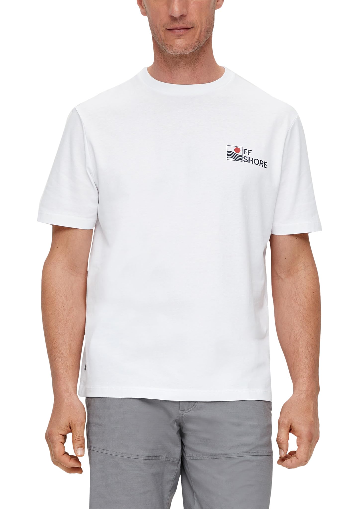 s.Oliver Men's 10.3.11.12.130.2131521 Short-sleeved T-shirt, Weiß , L