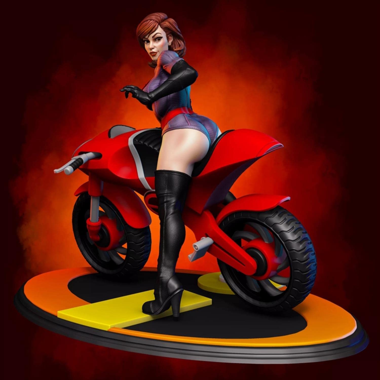ZHANGJING 1/24 75mm 1/18 100mm Modello in Resina Ragazza sul Motociclo Pilota Figura Smontato Non Verniciato RA-329