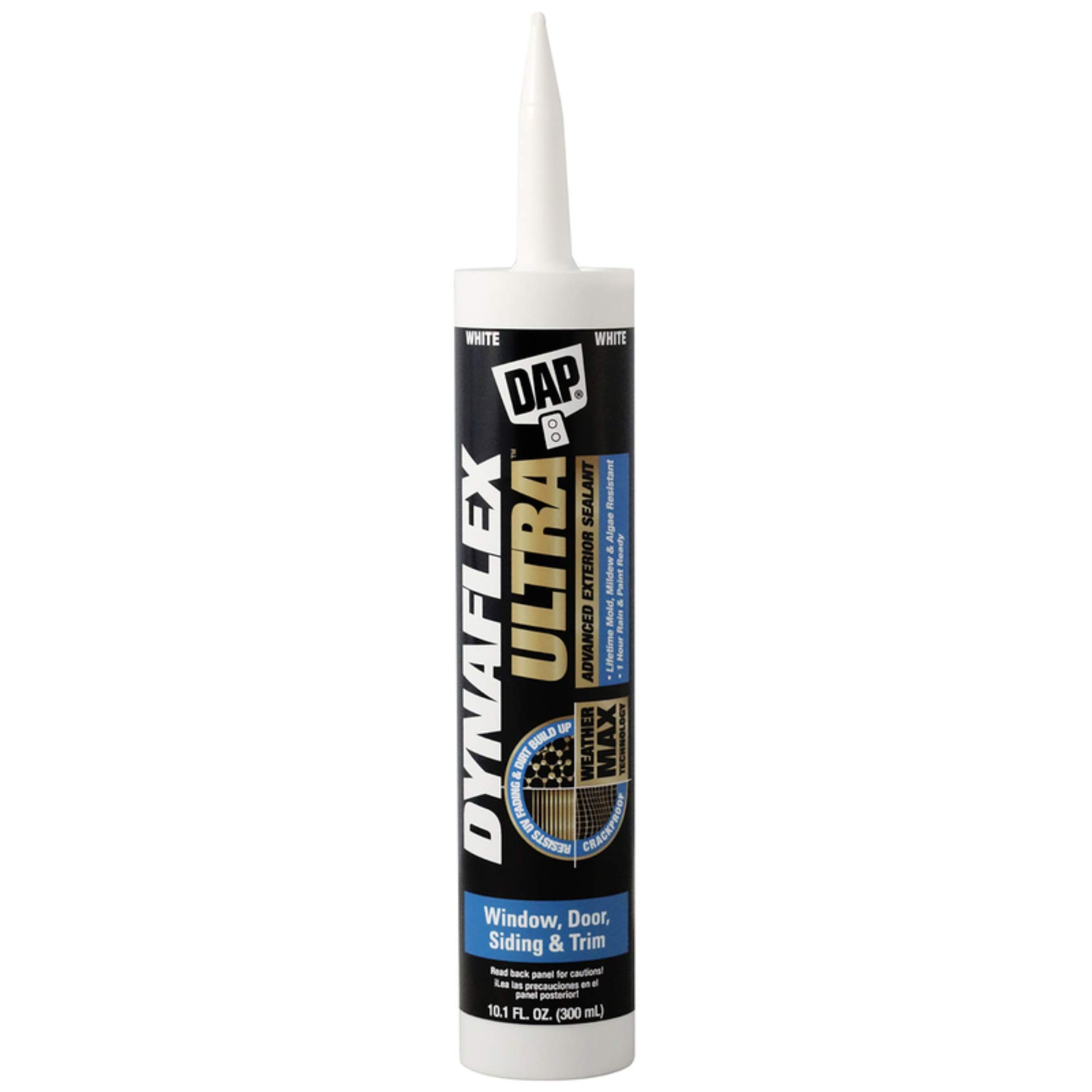 DAP DynaFlex Ultra White Acrylic Urethane Advanced Siding and Window Sealant 10.1 oz.