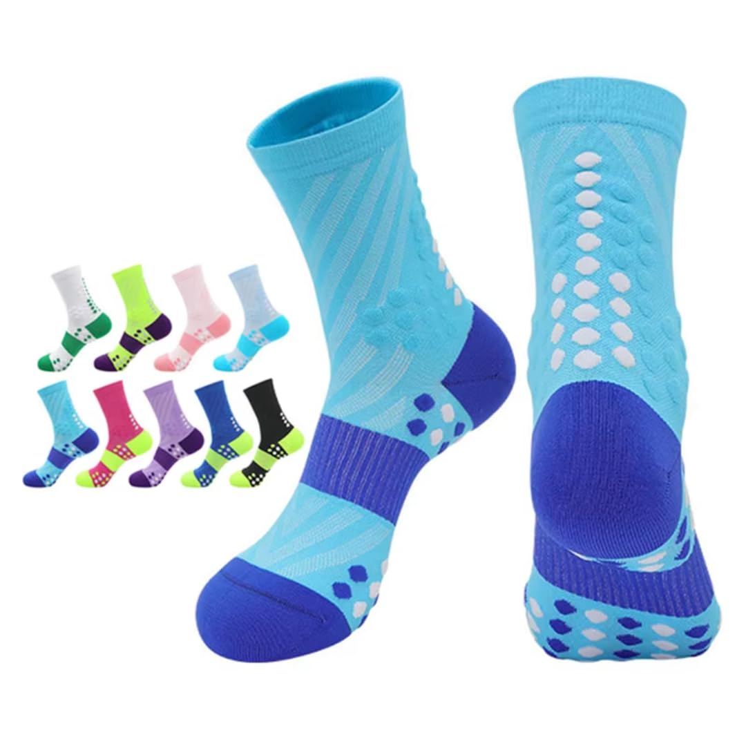 Colorblock kompresyjne skarpety sportowe do maratonu bieganie i jazda na rowerze, unisex, dla dorosłych, dla mężczyzn, kobiet, 3 pary