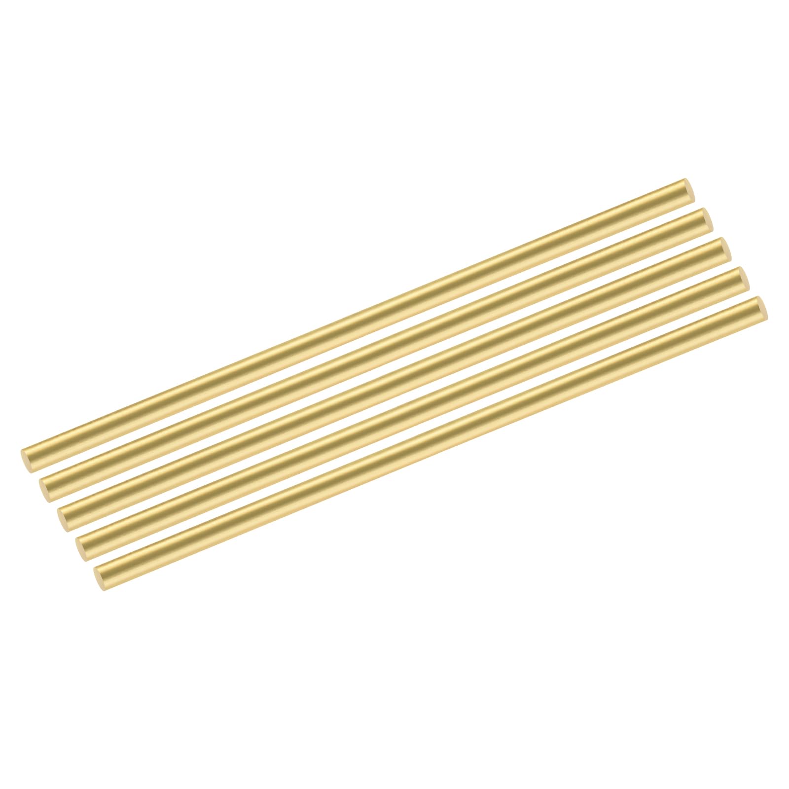 QUARKZMAN 5pcs Barre Di Ottone (8mm)5/16 Pollice x (200mm)8 Pollice Barra Rotonda Solida Di Ottone Per Tornio Per Maniglie Di Coltelli Spillo DIY Modellismo Aereo