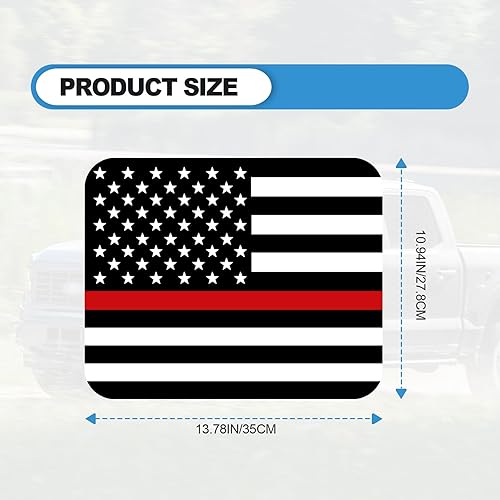 Miniatura 9 de Calcomanía de vinilo con la bandera estadounidense para ventana corredera trasera, estilo automático compatible con Ford F150 F250 F350 2015 2022