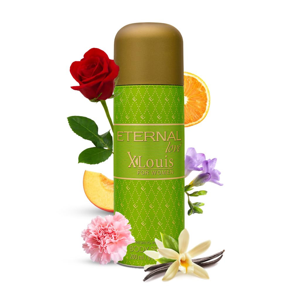 Eternal Love – XLouis Body Spray Women | Long-Lasting | Floral & Fruity Harmony | Travel-Friendly Grooming Essential | Refreshing Floral Scent| All-Day Freshness | 200ml