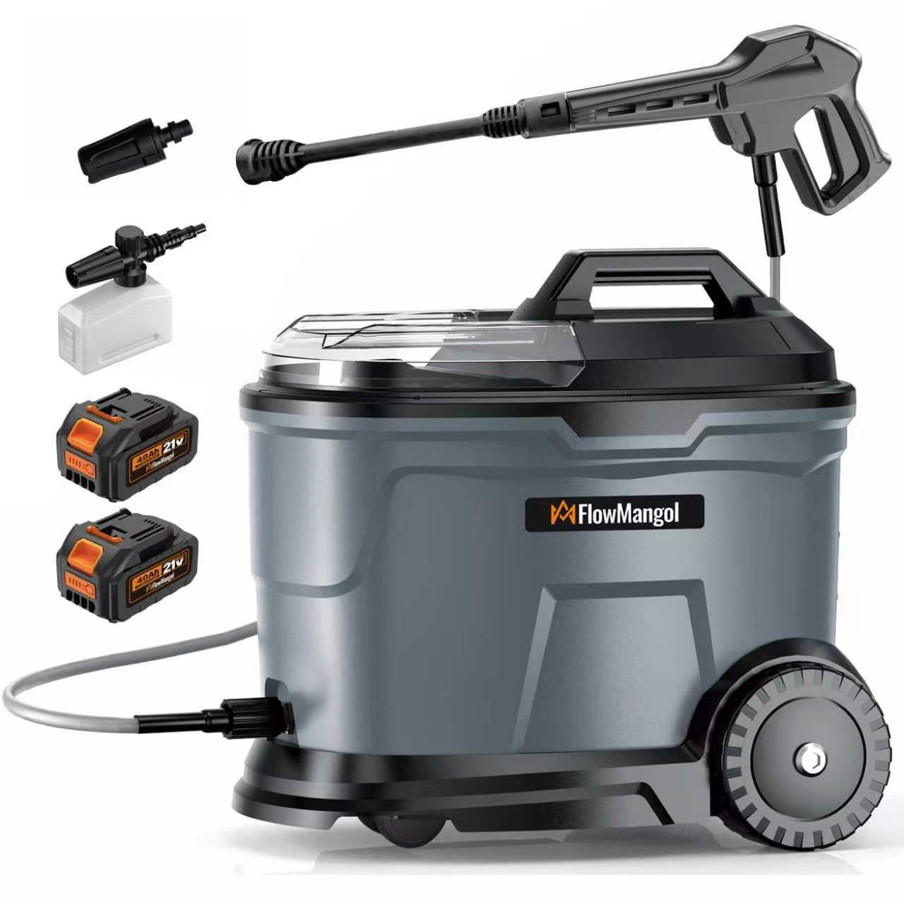 Freelander cPX4000 Portable Cordless Pressure Washer with 5 Gallon Tank & 4 Wheels