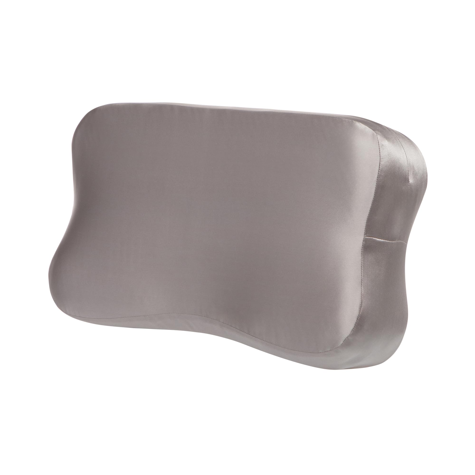 Seiden Kissenbezug 30x50 cm aus 19 Momme, hellgrau, passen für Blackroll Recovery Pillow