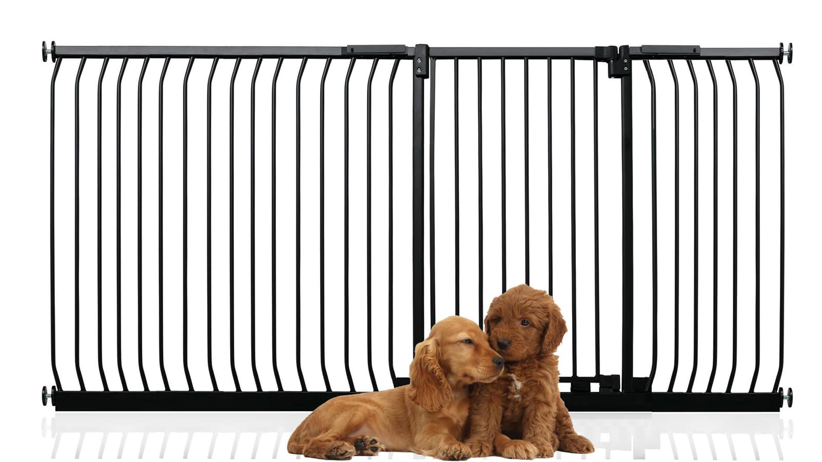 Bettacare Black Extra Tall Elite Dog Gate, 207Cm - 216Cm, Matt Extra Tall 100Cm In Height, Pressure Fit Pet Gate For Dog And Puppy, Pet And Dog Barrier, Easy Installation