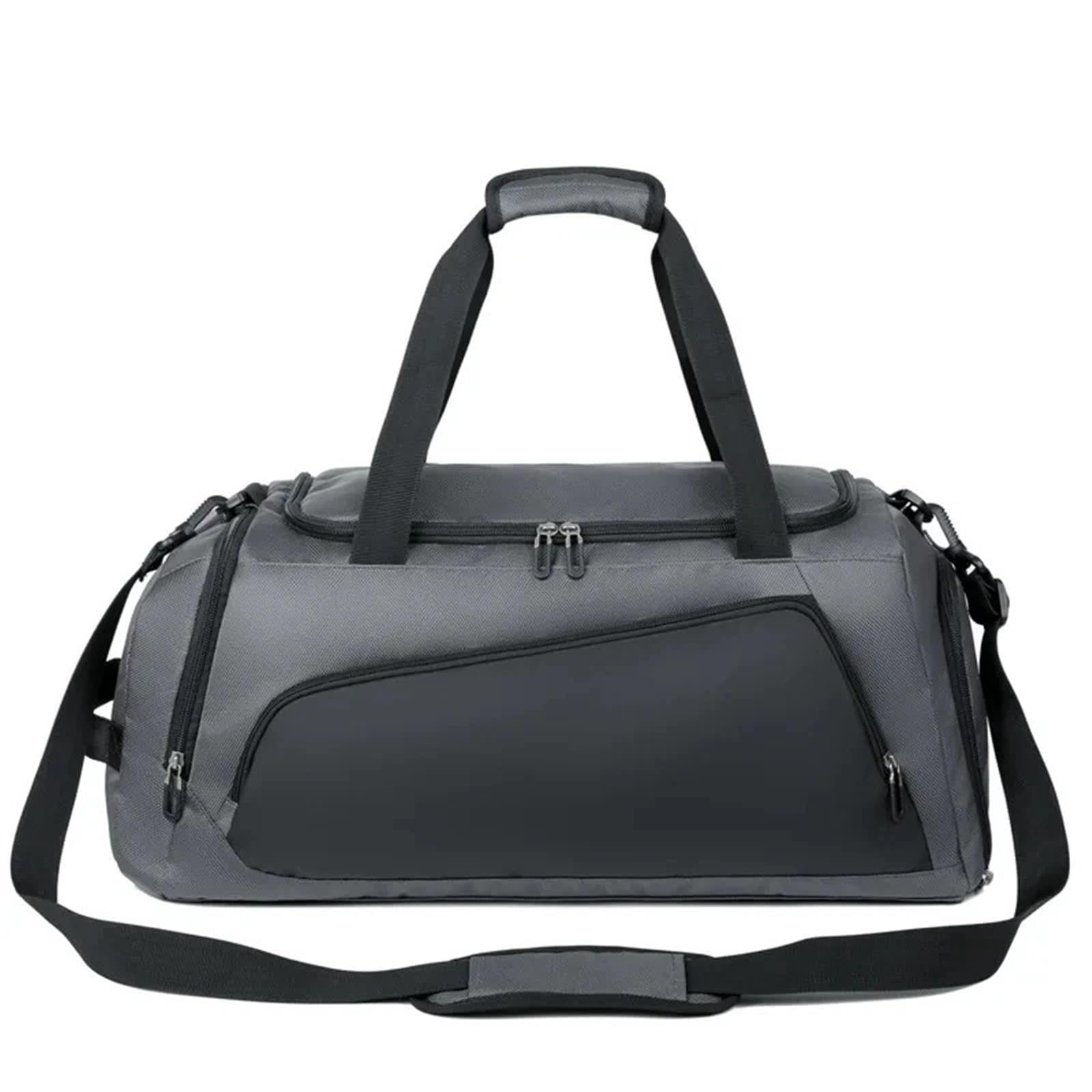 Bolso de Gimnasio Gran Capacidad, Bolsa Viaje, Paquete separación húmeda Seca for Hombre, Bolsas Mensajero Hombro Deportivas for Fitness, Bolsillo Almacenamiento for Zapatos para Zapatos(Gray)