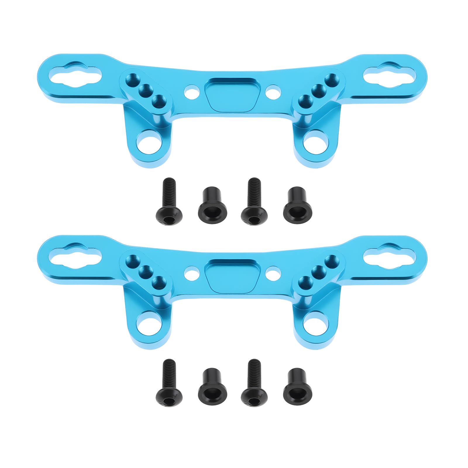 EMSea 2pcs Aluminium Alloy Shock Tower Mount Front Rear Compatible with TA-MIYAs TT02 TT02D TT02R Chassis