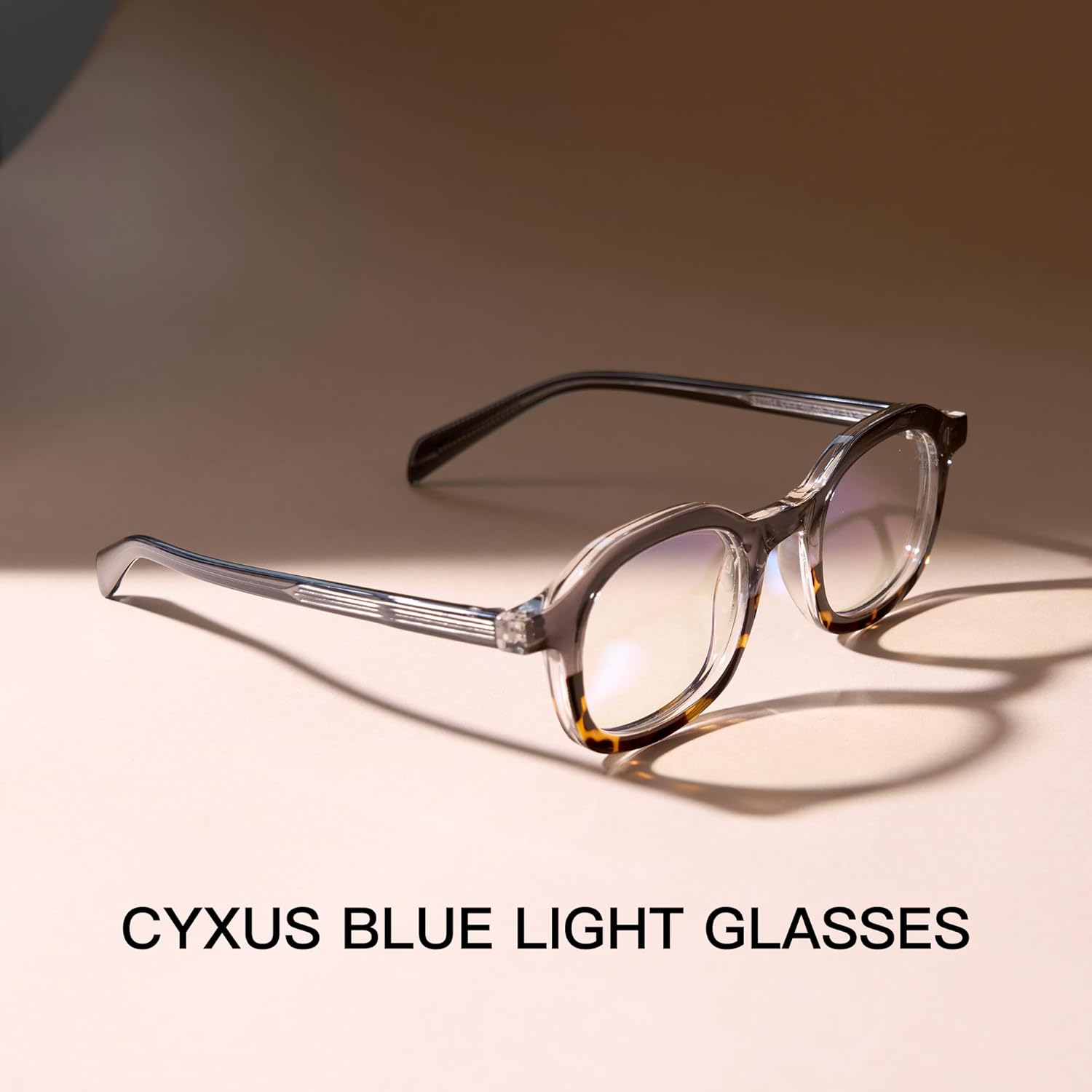 Cyxus Blue Light Glasses Fashion Oval Computer Blue Ray Blocking Glasses Tr90 Frame Anti Glare Strain For Men Women 8559