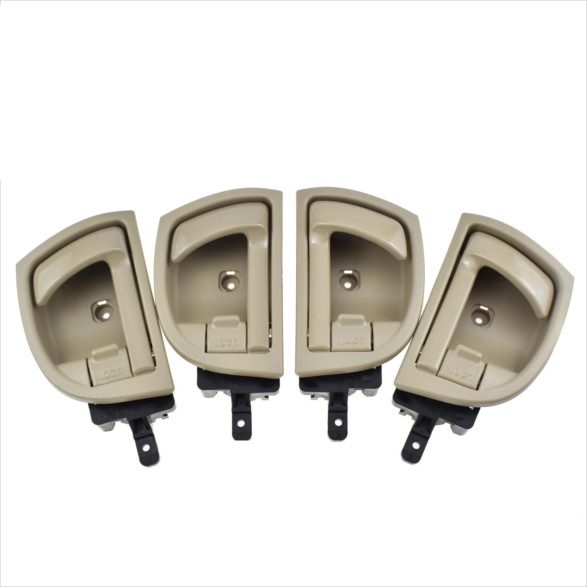 YUEYZHK 1/2 4 Pcs Inside Door Handle for Hyundai for Santa Fe .4L 3.5L 2007-2012 Front Rear Left Right(LH RH w Frame8)
