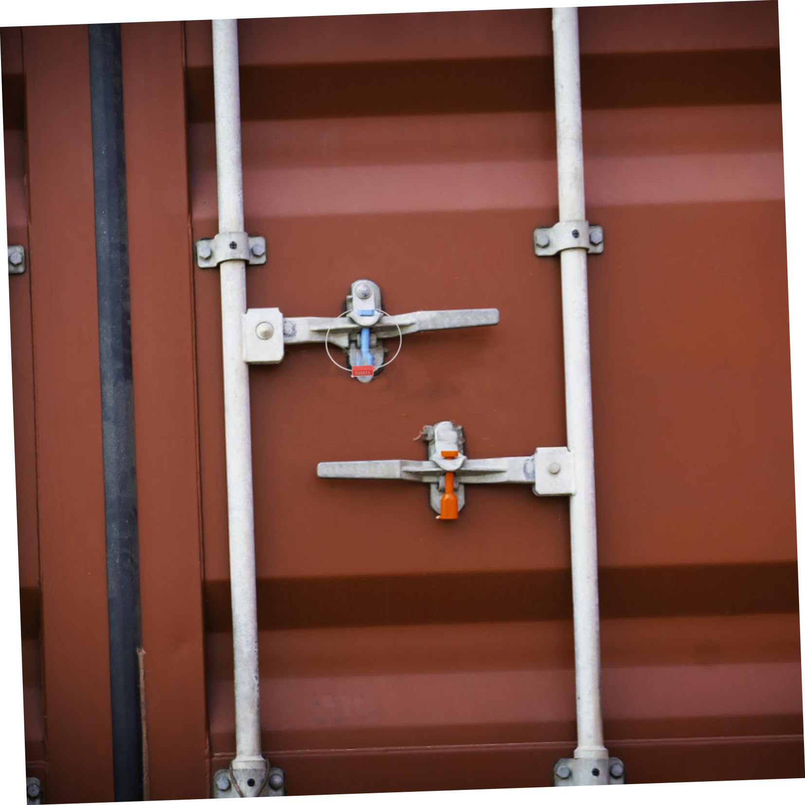 Scellés de Sécurité pour Câbles Rouges 100 Pcs en Acier Abs | Auto-bloquants, Longueur de Verrouillage Réglable, pour Expédition de Colis et Transport de Marchandises