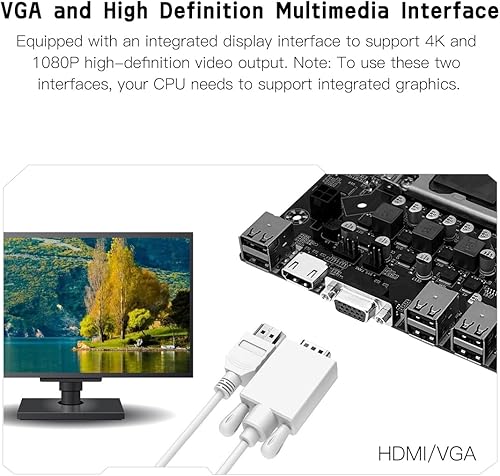 Miniatura 5 de MACHINIST Placa base para juegos H61 LGA 1155 (Intel 23 generación), placas base para computadora Flex-ATX compatibles con PCIe 2.0, LAN 100M, DDR3,